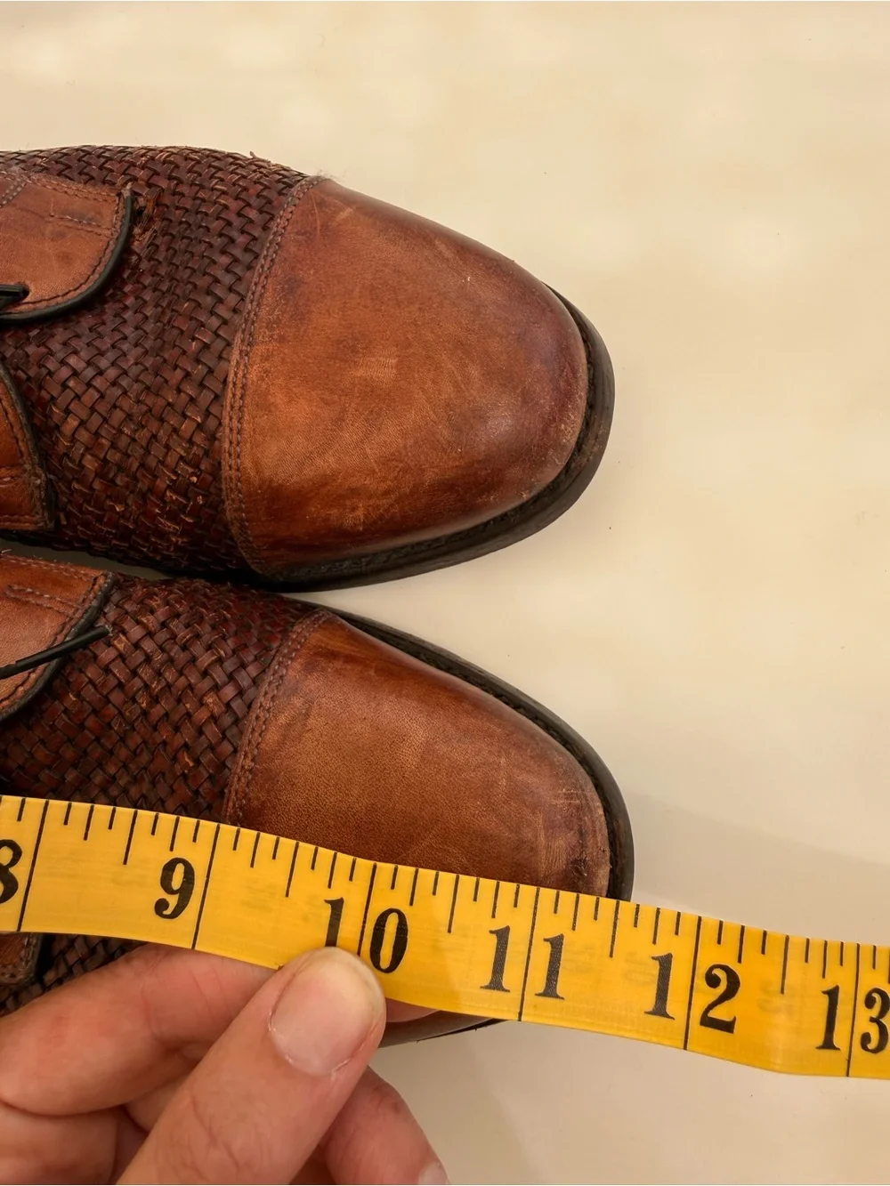 Allen Edmonds Brown Woven Leather Derby Oxfords